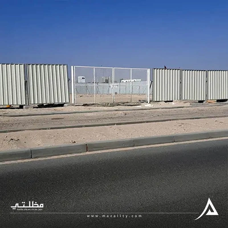 تسوير ارض مع بوابة بالرياض